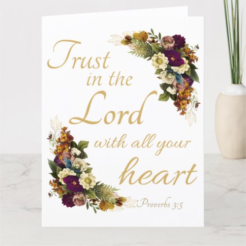 Trust in the LORD with All Your Heart for Women Thank You Card