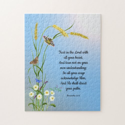 Trust in the Lord with all your heart Jigsaw Puzzl Jigsaw Puzzle