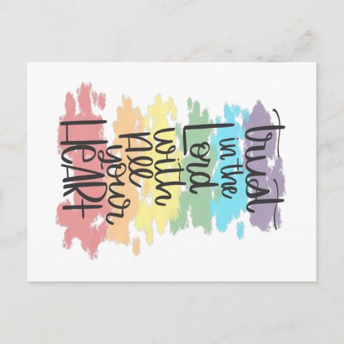 Trust in the Lord with All Your Heart Postcard