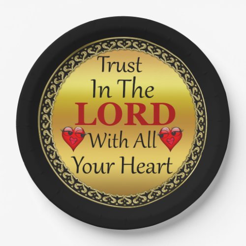 Trust in the Lord with all your Heart Proverbs 35 Paper Plates