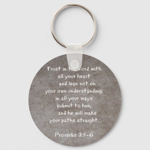 Trust in the Lord with all your heartProverbs 3 Keychain
