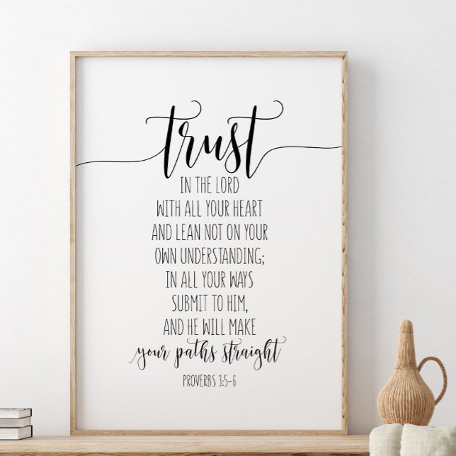 Trust In The Lord With All Your, Proverbs 3:5-6 Poster (Creator Uploaded)