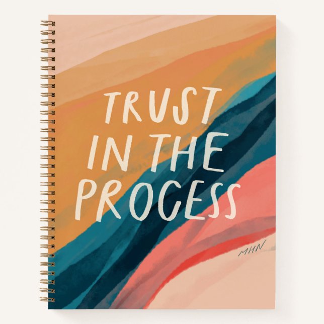Trust in the process quote - Watercolor Notebook (Front)