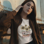 Trust in Vibe Boho Sunflower and Cattsette  T-Shirt<br><div class="desc">Trust in Vibe Boho Sunflower and Cattsette T-Shirt</div>