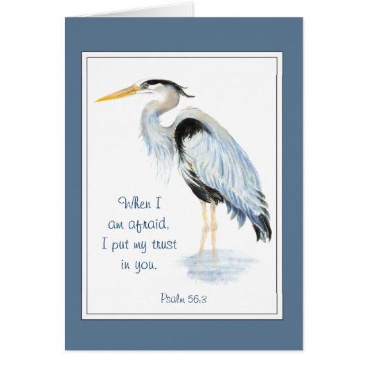 Trust in YOu Bible Inspirational Quote Heron (Front)