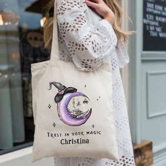Trust In Your Magic Witch Moon Inspirational Quote Tote Bag