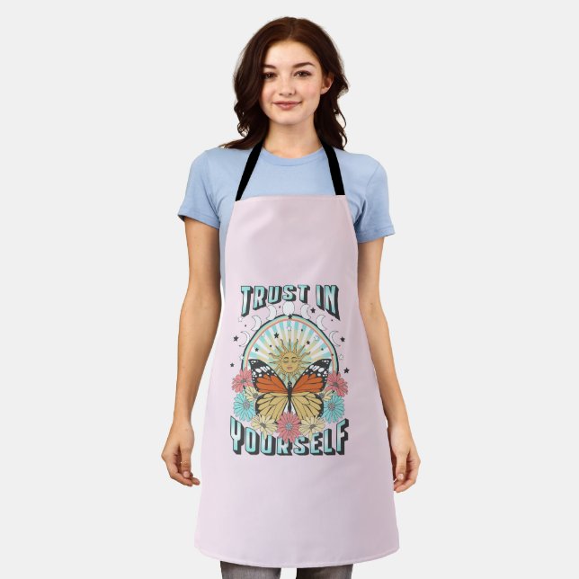 Trust in Yourself | Celestial Sun and Butterfly Apron (Worn)