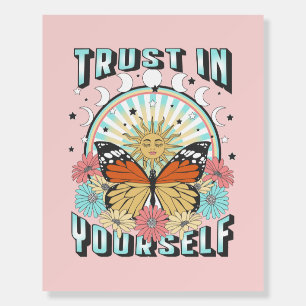 Trust in Yourself Celestial Sun and Butterfly Foam Board