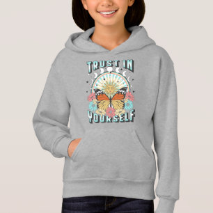 Trust in Yourself   Celestial Sun and Butterfly Hoodie