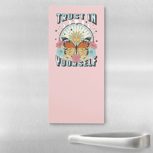 Trust in Yourself  Celestial Sun and Butterfly Magnetic Notepad