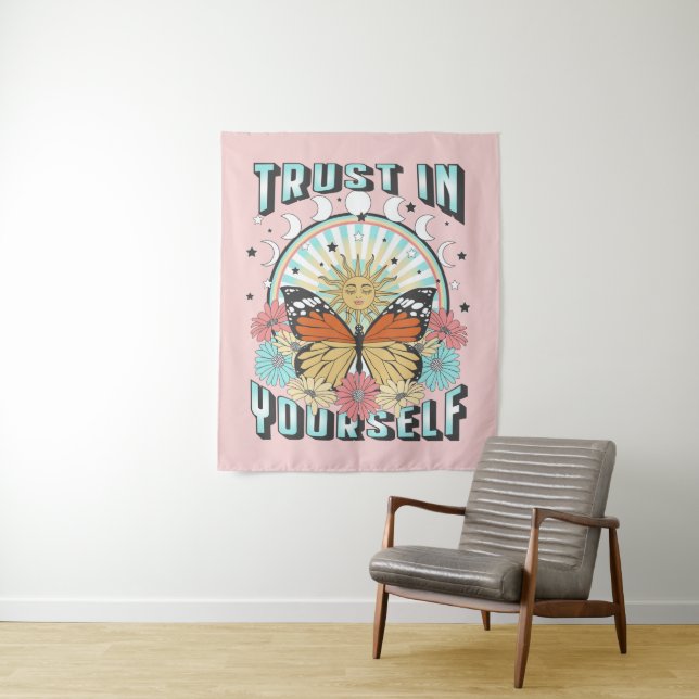 Trust in Yourself | Celestial Sun and Butterfly Tapestry (In Situ)