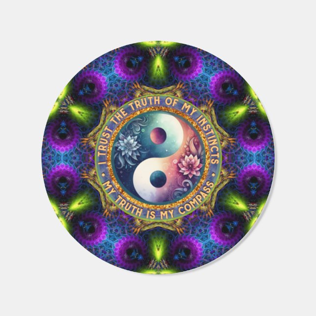 Trust Instincts Growth Compass Direction Inspire Classic Round Sticker (Single)