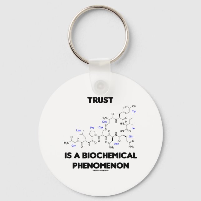 Trust Is A Biochemical Phenomenon (Oxytocin) Keychain (Front)
