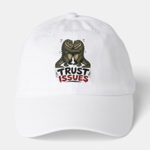 Trust Issues Grumpy Crocodile Illustration Hat