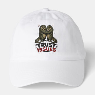 Trust Issues Grumpy Crocodile Illustration Hat
