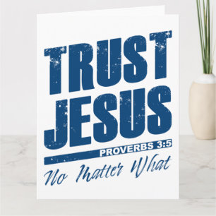 Trust Jesus No Matter What Christian Faith Men Card