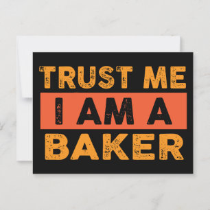 Trust me I am a baker Postcard