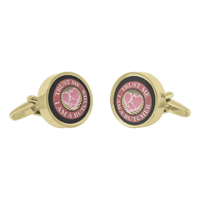 Trust me, I am a Butcher T-bone Cufflinks (Angled)