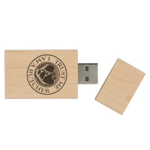 Trust me, I am a Butcher T-bone Wood Flash Drive