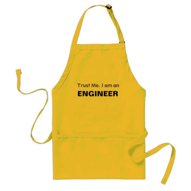 Trust Me. I am an ENGINEER Adult Apron (Front)