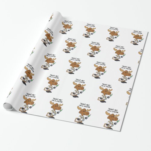 Trust me im  doctor  choose background color wrapping paper