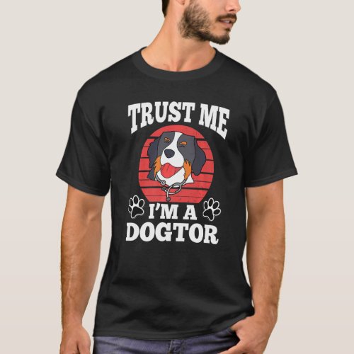 Trust Me Im A Dogtor Promotion Collie Stethoscope T_Shirt