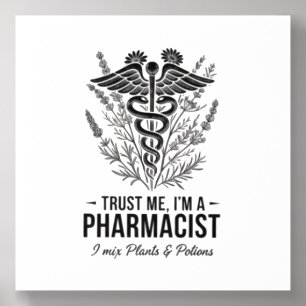 Trust Me I’m a Pharmacist Vintage Apothecary Acrylic Photo Tile