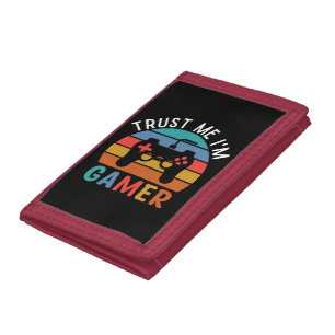 Trust Me Iam A Gamer, Funny Gamer Quote Tri-fold Wallet