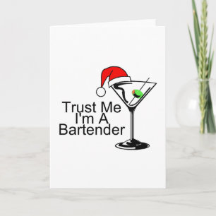 Trust Me Im A Bartender Martini Holiday Card