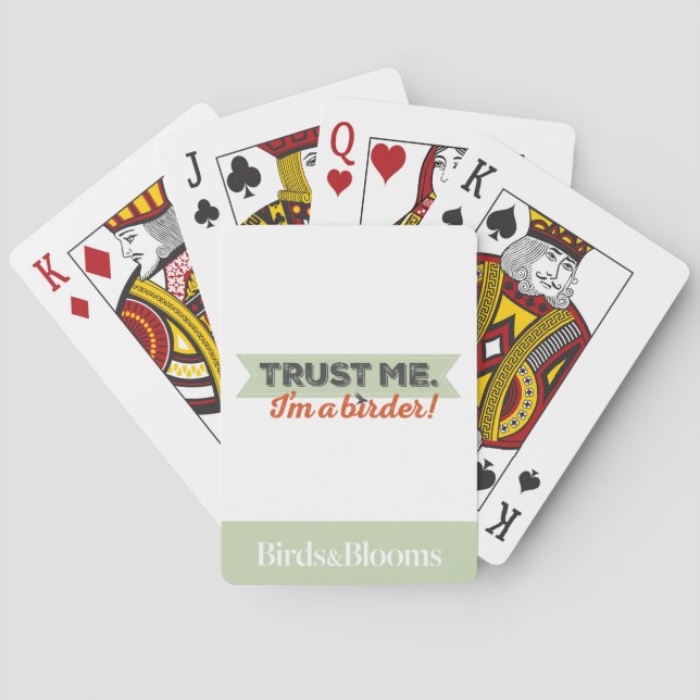 Trust me. I'm a Birder! Ribbon Poker Cards (Back)