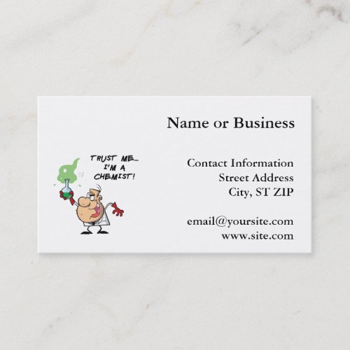 Trust Me Im a Chemist Business Card