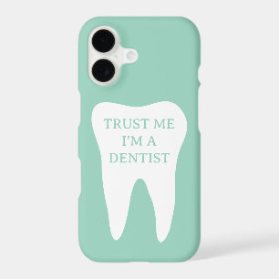 Trust me im a dentist funny white tooth logo iPhone 17 case