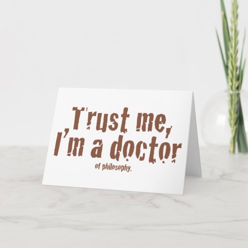 Trust me Im a doctor Card