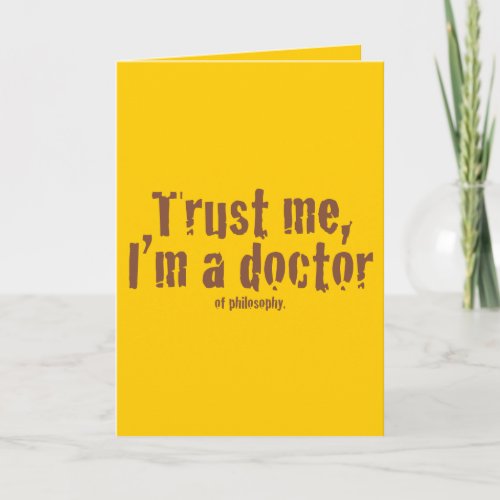 Trust me Im a doctor Card