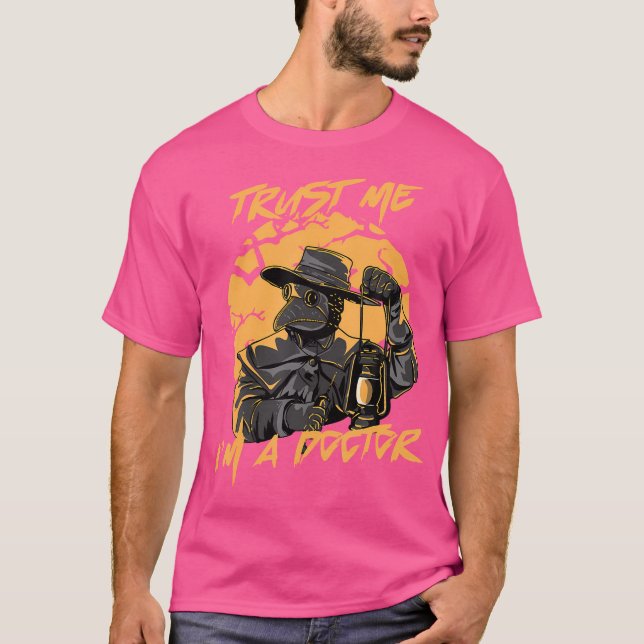 Trust Me I'M A Doctor Steampunk Medieval Raven Pla T-Shirt (Front)