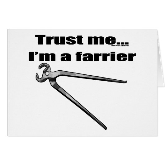 Trust me I'm a farrier. Cards (Front Horizontal)
