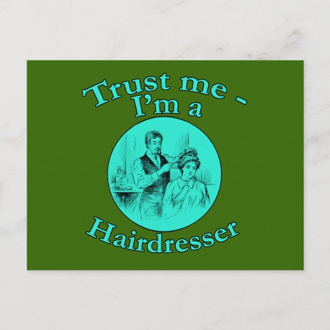 Trust Me I'm a Hairdresser Products Postcard (Front)