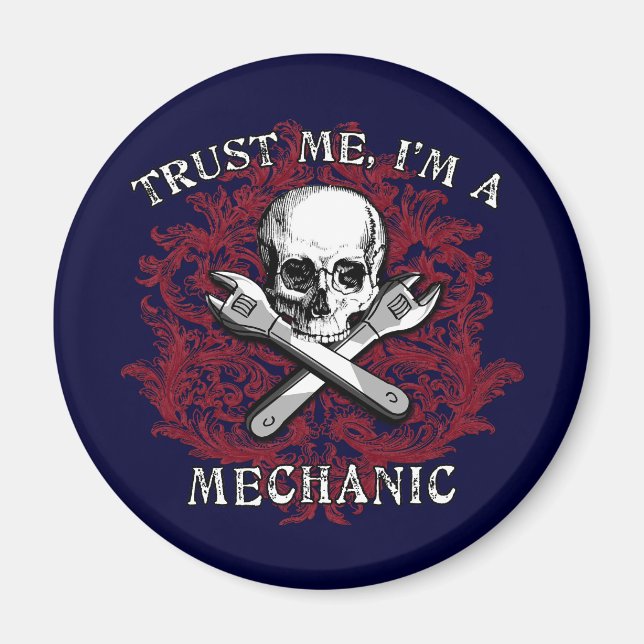 Trust Me I'm a Mechanic Apparel, Travel Mugs, Gift Magnet (Front)