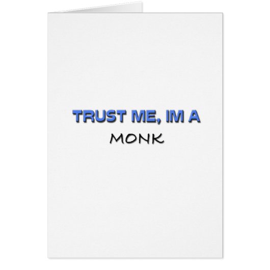 Trust Me I'm a Monk Cards (Front)