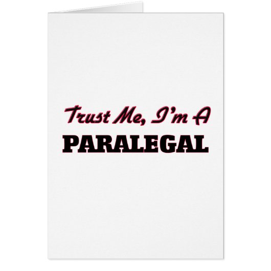 Trust me I'm a Paralegal Cards (Front)