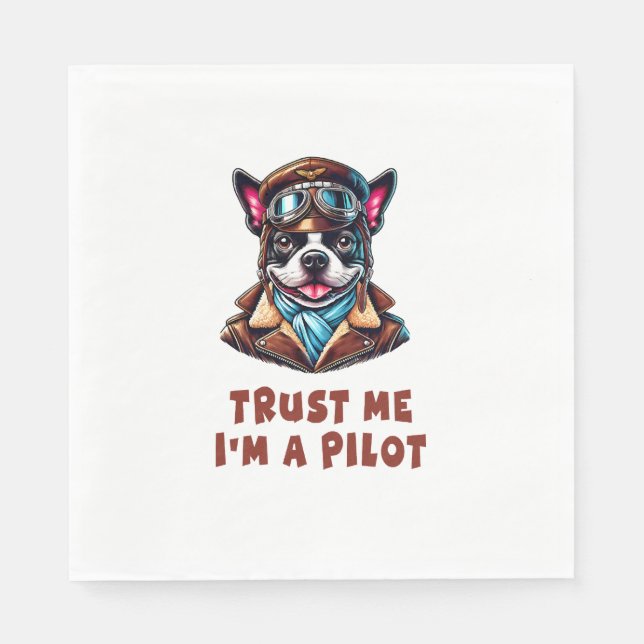 Trust Me, I'm A Pilot Napkins (Front)
