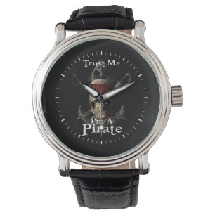Trust Me I'm A Pirate Skull and Swords Anchor Funn Watch