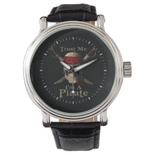 Trust Me I'm A Pirate Skull and Swords Anchor Funn Watch