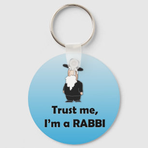 Trust me I'm a rabbi - Funny jewish humor Keychain