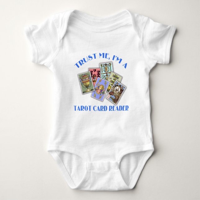 Trust Me I'm a Tarot Card Reader Baby Bodysuit (Front)