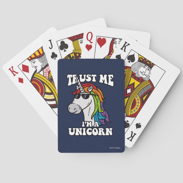 Trust Me I'm A Unicorn Poker Cards (Back)