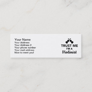 Trust me I'm a Violinist Mini Business Card