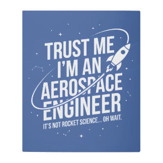 Trust Me I'm an Aerospace Engineer Space & STEM Metal Print