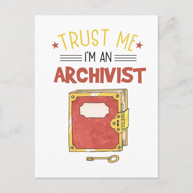 Trust Me I'm An Archivist Postcard (Front)