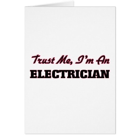 Trust me I'm an Electrician Cards (Front)